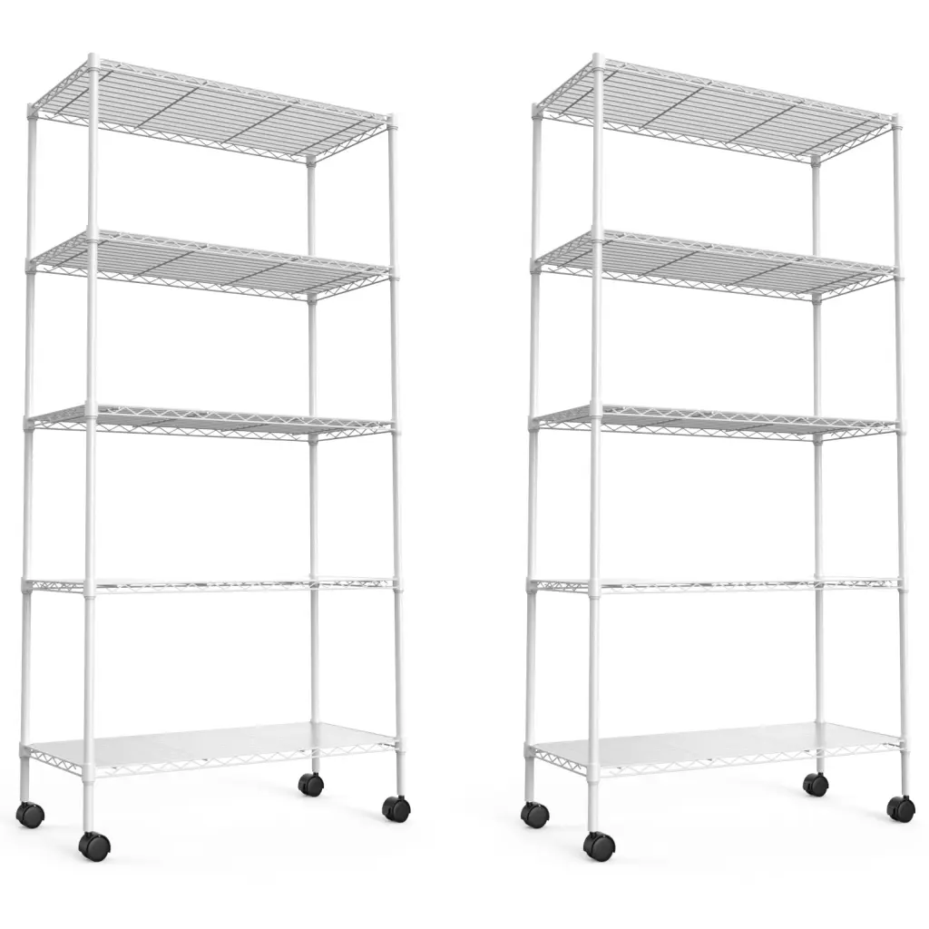2 Pack 5 Tier Shelf Wire Shelving Unit NSF Heavy Duty Metal Shelves like it