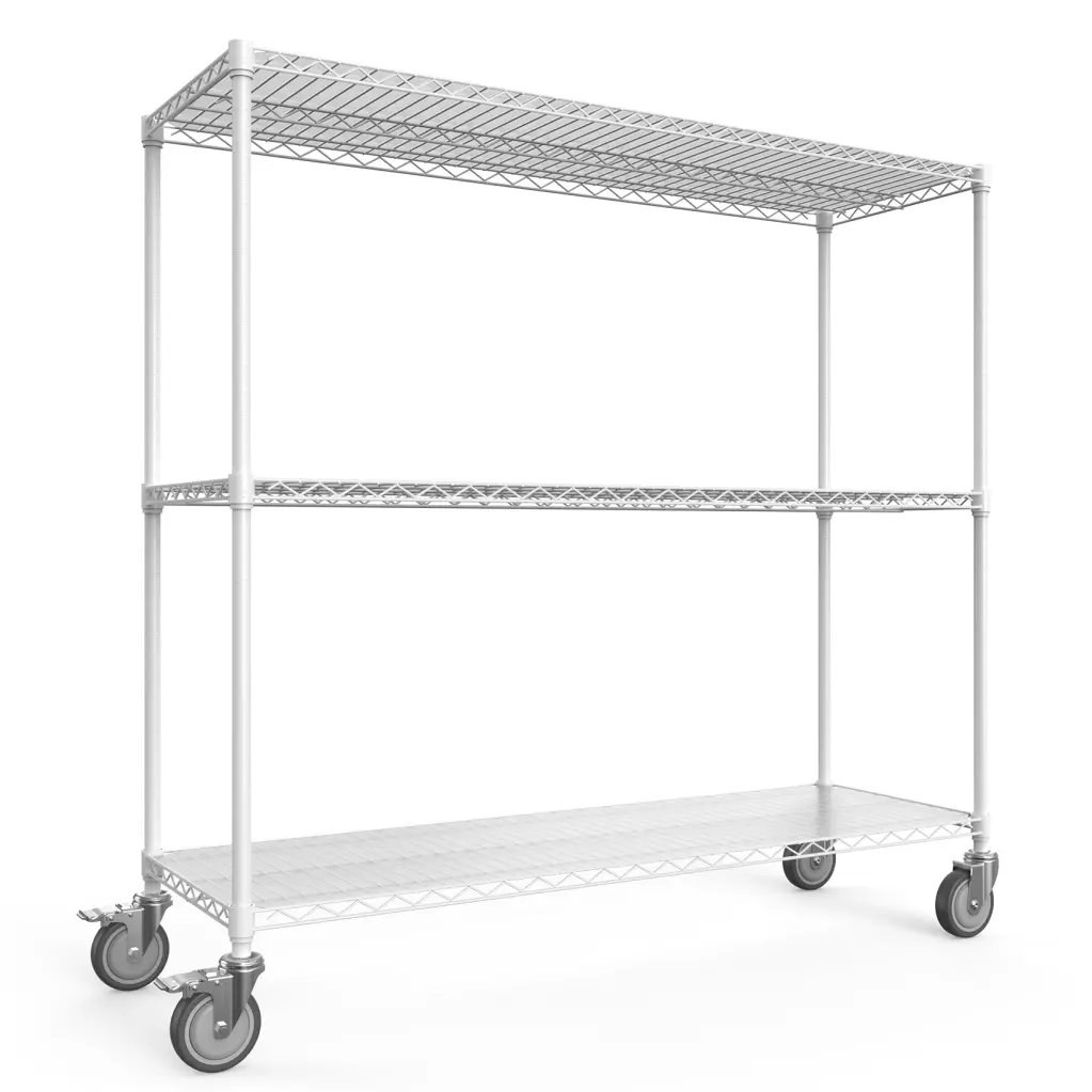 3 Tier Shelf Wire Shelving Unit 3000Lbs Capacity White Iron Storage Rack like it