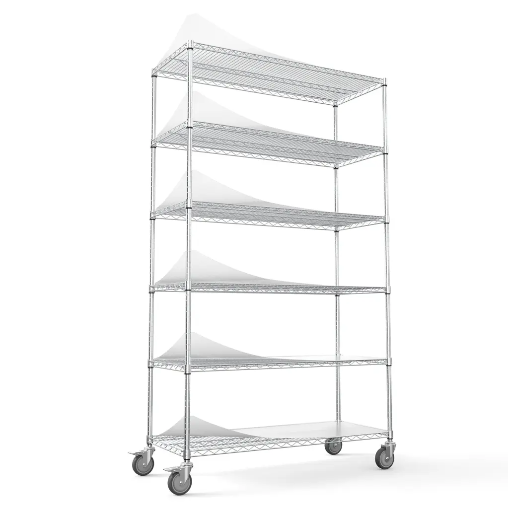 6 Tier Wire Shelving Unit 6000 Lbs Nsf Height Adjustable Metal Garage Shelves like it