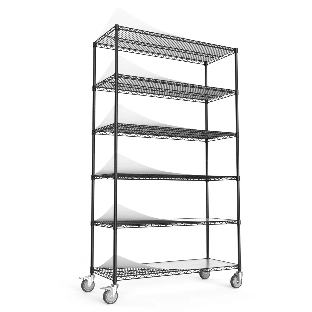 6 Tier Wire Shelving Unit 6000 Lbs NSF Height Adjustable Metal Garage Storage Rack like it