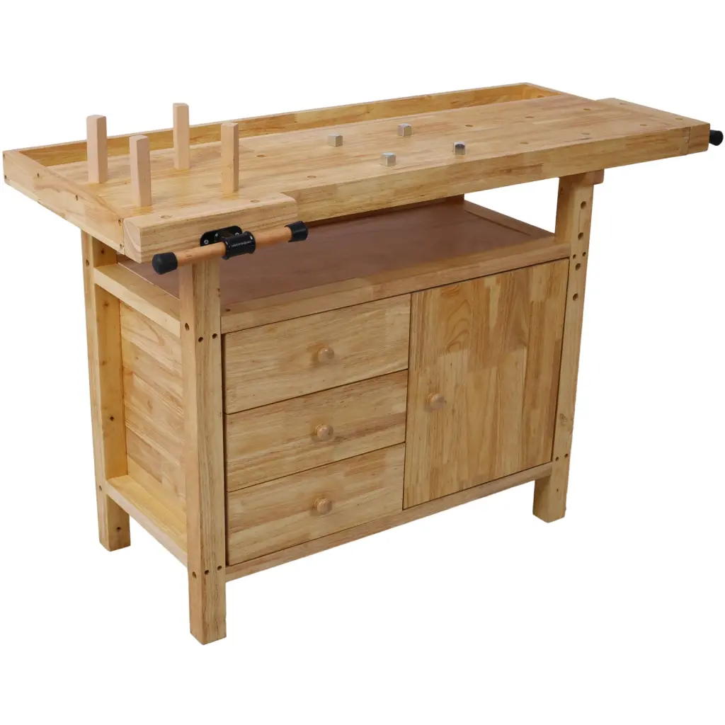 Wood Workbench Garage Workshop and Home Natural Finish g-h
