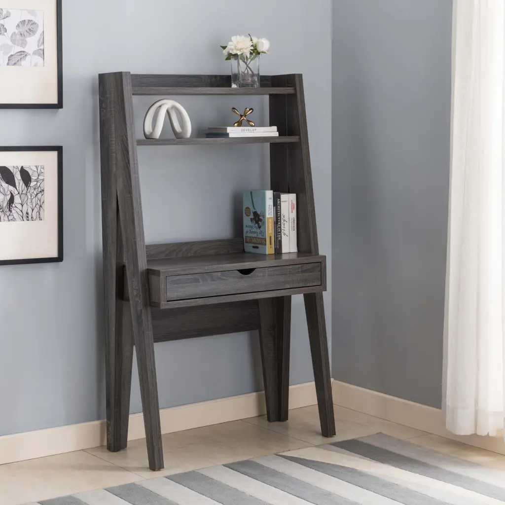 Home Office Laptop Desk Writing Desk Drawer Two Top Shelves id international- inc.