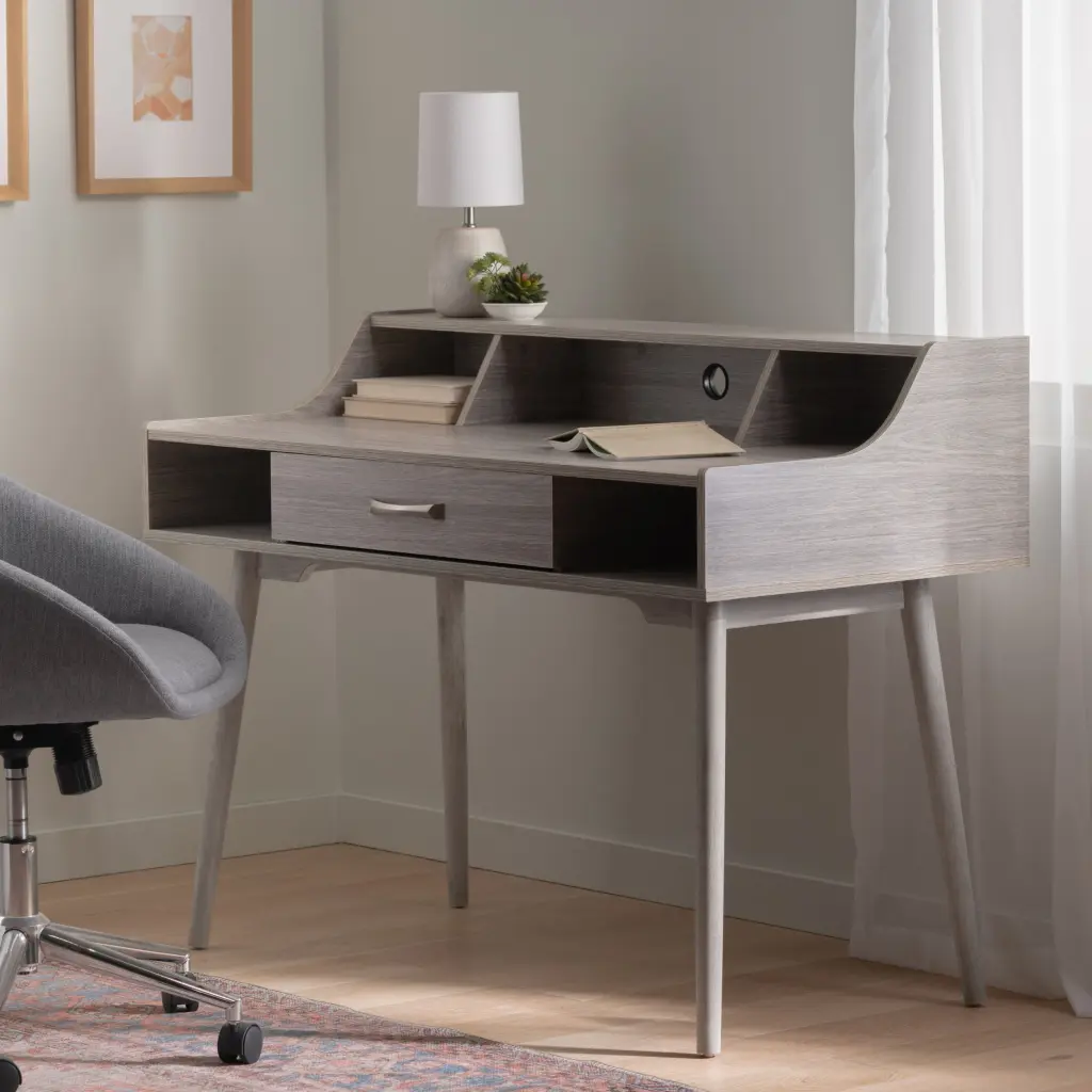 Study Desk Oak Particle Board Compact Writing Desk Home Office nh-cloudhouse