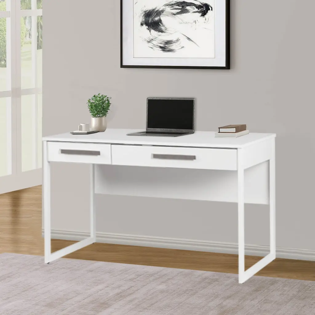 47 Inch Writing Desk Elegant White Desk Drawers And Shelves singularity